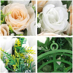 Artificial Flower Balls for Table Centerpieces - 2PCS 8.6" Silk Rose Floral Arrangement Fake Floral Bouquet for, alternate