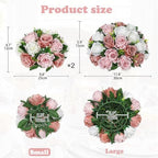 Artificial Flower Balls for Table Centerpieces - 2PCS 8.6" Silk Rose Floral Arrangement Fake Floral Bouquet for, alternate