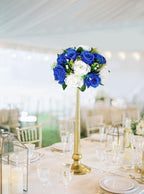 Artificial Flower Balls for Tables Centerpieces - 2PCS 8.6" Silk Rose Floral Arrangement with Plastic Base Fake, alternate