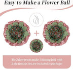 Artificial Flower Balls Wedding Centerpieces, 6 Pcs, Dusty Pink in 5.9’’(H) in Dusty Rose, alternate view 6