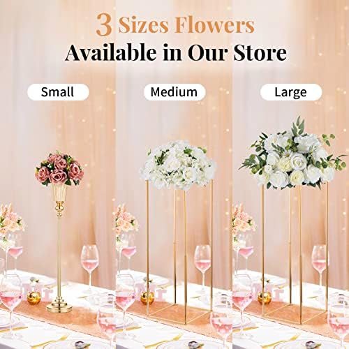 Artificial Flower Centrepieces for Tables - 10 Pcs Dusty Rose Fake Flowers Roses Balls 9.5in Diameter - Silk, alternate view