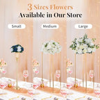 Artificial Flower Centrepieces for Tables - 10 Pcs Navy Blue & White Fake Flowers Roses Balls 9.5in Diameter, alternate view
