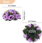 Artificial Flower Centrepieces for Tables - 6 Pcs Lilac Fake Flowers Roses Balls 9.5in Diameter - Silk Faux Rose, alternate
