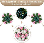 Artificial Flower Centrepieces for Tables, Pink & White, 10Pcs in White/Gold/Grey, alternate view 7