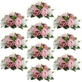 Artificial Flower Centrepieces, Kissing Ball, Dusty Pink, 10Pcs in Dusty Pink & White