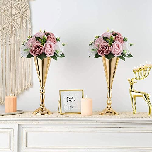 Artificial Flower Centrepieces, Kissing Ball, Dusty Pink, 10Pcs in Dusty Pink & White, alternate view 2
