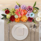 Artificial Flower Combo Box Set for Wedding Bouquet Home Rainbow Colorful in Rainbow Colorful, alternate view 2