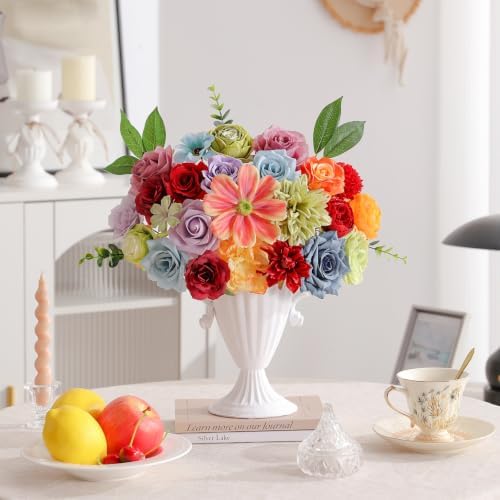 Artificial Flower Combo Box Set for Wedding Bouquet Home Rainbow Colorful in Rainbow Colorful, alternate view 3