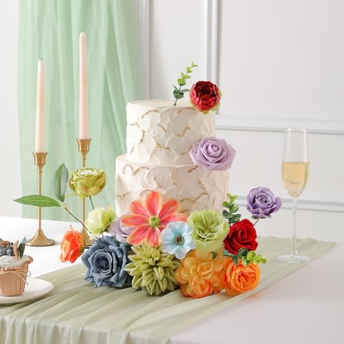 Artificial Flower Combo Box Set for Wedding Bouquet Home Rainbow Colorful in Rainbow Colorful, alternate view 4