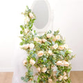 Artificial Flower Garland 2pcs 5.4ft Peony Vine Decor, Champagne Flower