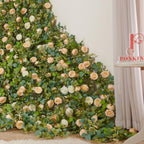 Artificial Flower Garland 2pcs 5.4ft Peony Vine Decor, Champagne Flower, alternate view 6
