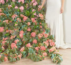 Artificial Flower Garland 2pcs 5.4ft Rose & Hydrangea Vine, Champagne Pink, alternate view 4