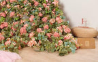 Artificial Flower Garland 2pcs 5.4ft Rose & Hydrangea Vine, Champagne Pink, alternate view 5