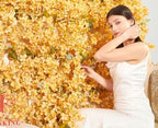 Artificial Flower Garland 2pcs 5.6ft Hydrangea Vine Decor, Champagne Flower, alternate view 4