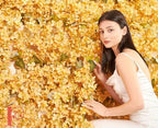 Artificial Flower Garland 2pcs 5.6ft Hydrangea Vine Decor, Champagne Flower, alternate view 5