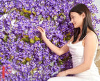Artificial Flower Garland 2pcs 5.6ft Hydrangea Vine Decor, Purple Flower, alternate view 4