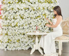 Artificial Flower Garland 2pcs 5.6ft Hydrangea Vine Decor, White Flower, alternate view 3