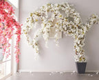 Artificial Flower Garland 2pcs 5.6ft Hydrangea Vine Decor, White Flower, alternate view 6