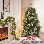 Artificial Flower Garland 5.4ft Floral Rose Vine Decor, White Flower, alternate view 5