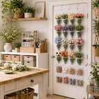 Artificial Flower Storage Organizer 65 x 19.1 Inch Hanging Flower Storage Bag Reusable Flowers Bag Holder Over, alternate
