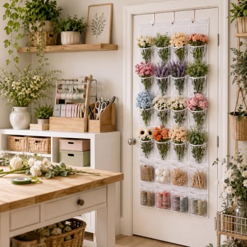 Artificial Flower Storage Organizer 65 x 19.1 Inch Hanging Flower Storage Bag Reusable Flowers Bag Holder Over, alternate