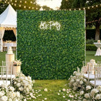 Artificial Flower Wall 8x8ft Green Grass Backdrop for Wedding, Baby Shower, Party, Birthday & Home Decor, Easy &
