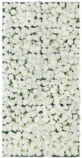 Artificial Flower Wall Backdrop 12-Pack 16"* 24" White Rose Artificial Floral Panels Spring Wedding Home