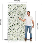 Artificial Flower Wall Backdrop 12-Pack 16"* 24" White Rose Artificial Floral Panels Spring Wedding Home, alternate view 3