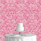 Artificial Flower Wall Panel 12 Pcs Silk Floral Backdrop Pink, alternate view 4