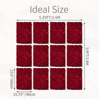Artificial Flower Wall Panel: 24 x 16 Inch, Red, Set of 12 in 24 x 16 Inch in Red, alternate view 3