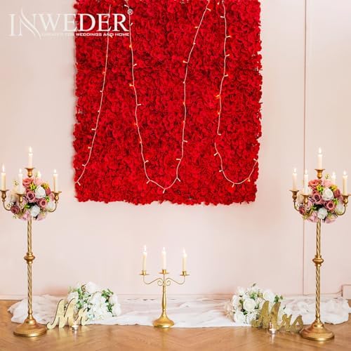 Artificial Flower Wall Panel: 24 x 16 Inch, Red, Set of 12 in 24 x 16 Inch in Red, alternate view 5