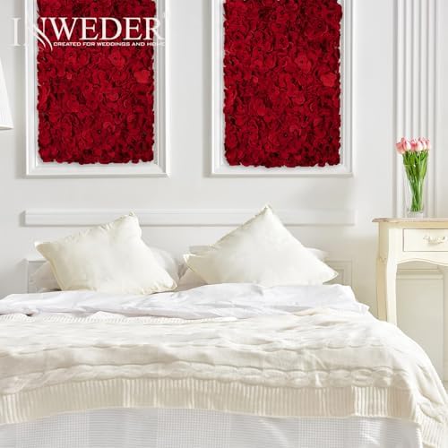 Artificial Flower Wall Panel: 24 x 16 Inch, Red, Set of 12 in 24 x 16 Inch in Red, alternate view 6