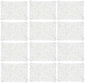 Artificial Flower Wall Panel: 24 x 16 Inch, White, Set of 12 in 24 x 16 Inch in White