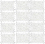 Artificial Flower Wall Panel: 24 x 16 Inch, White, Set of 12 in 24 x 16 Inch in White