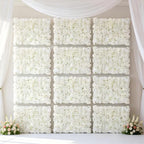 Artificial Flower Wall Panel: 24 x 16 Inch, White, Set of 12 in 24 x 16 Inch in White, alternate view 2