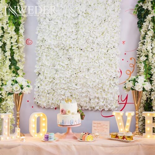 Artificial Flower Wall Panel: 24 x 16 Inch, White, Set of 12 in 24 x 16 Inch in White, alternate view 4