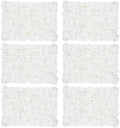 Artificial Flower Wall Panel: 24 x 16 Inch, White, Set of 6 in 24 x 16 Inch in White