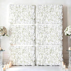 Artificial Flower Wall Panel: 24 x 16 Inch, White, Set of 6 in 24 x 16 Inch in White, alternate view 2