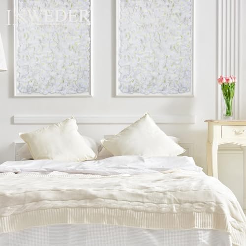 Artificial Flower Wall Panel: 24 x 16 Inch, White, Set of 6 in 24 x 16 Inch in White, alternate view 6