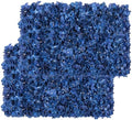Artificial Flower Wall Panel 4 Pcs Silk Floral Backdrop Blue