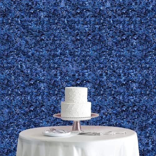 Artificial Flower Wall Panel 4 Pcs Silk Floral Backdrop Blue, alternate view 2