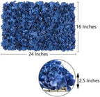Artificial Flower Wall Panel 4 Pcs Silk Floral Backdrop Blue, alternate view 3