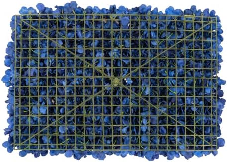 Artificial Flower Wall Panel 4 Pcs Silk Floral Backdrop Blue, alternate view 5