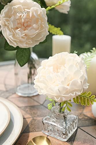Artificial Flowers 16pcs 4" Blooming Peonies Real Looking Foam Fake Peony with Stems for DIY Wedding Bouquets, alternate view