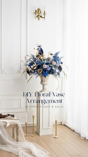 Artificial Flowers 25Pcs Deep Navy Blue Roses Decor w/Stems in Blu- Navy Blue, alternate view 5