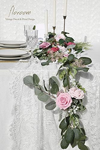 Artificial Flowers 25pcs Real Looking Blush Pink Ombre Colors Foam Fake Roses with Stems for DIY Wedding, alternate view 2