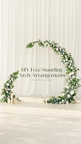 Artificial Flowers 50Pcs White Roses Decor w/Stems in Wht- White, alternate view 6