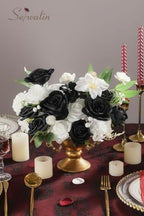 Artificial Flowers Black and White Silk Flowers for Wedding Decor, alternate view 3