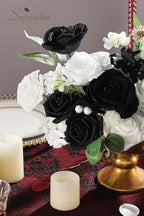 Artificial Flowers Black and White Silk Flowers for Wedding Decor, alternate view 5