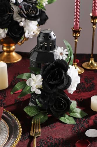 Artificial Flowers Black and White Silk Flowers for Wedding Decor, alternate view 6